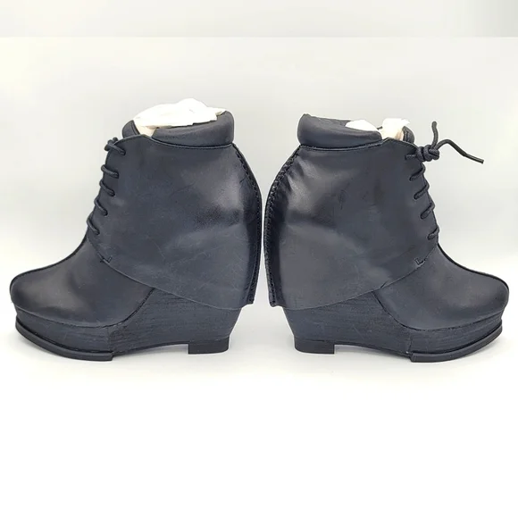 Leon Max Black Leather Boots Axis Size 8.5 NEW #1568 - Picture 2 of 16